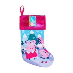 Peppa Pig Pink Sequin Stocking NWT